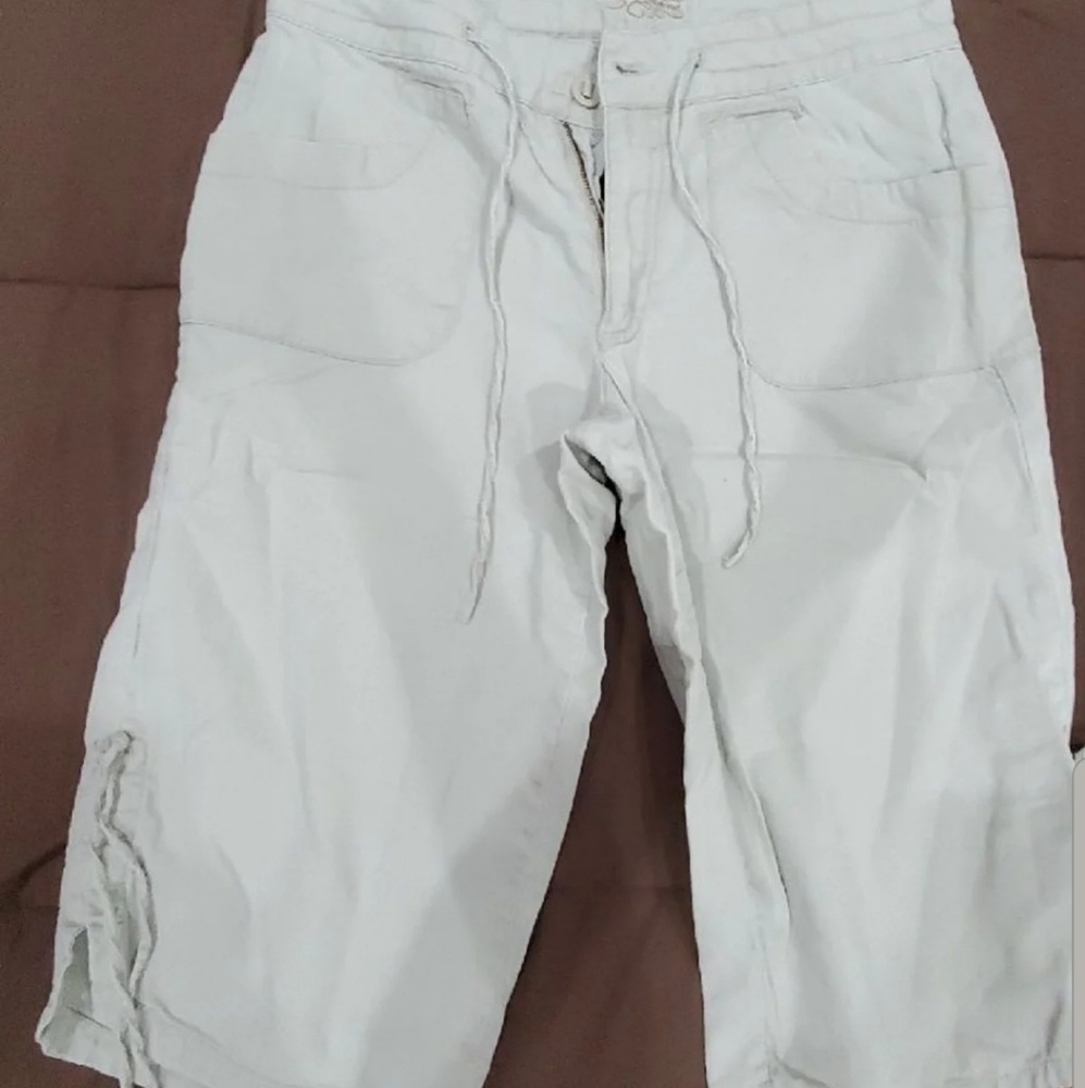 Linen cropped pants